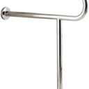 Handicap Grab Bars Toilet Rail Bathroom Support for Elderly Bariatric Disabled Stainless Steel Commode Medical Accessories Safety Hand Railing Guard Frame Shower Assist Aid Handrails Hand Grips
