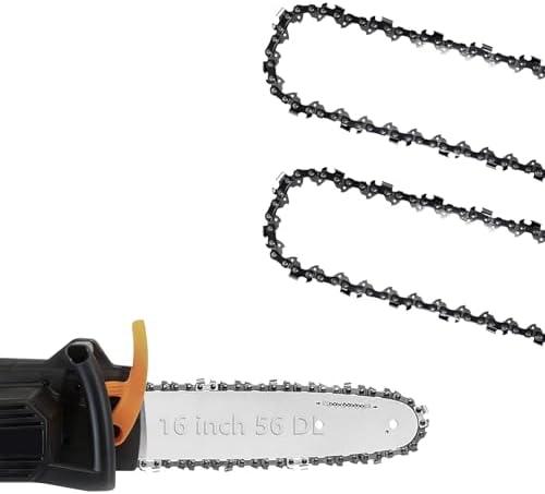 16 inch Chainsaw Chain, 3/8" LP Pitch Chains .050" Gauge 56 Drive Links for Craftsman Poulan Greenworks Ryobi 91pj056x MS 180 Echo CS-280 CS1600 CS400 and DeWalt DCCS690-49162715, S56 CS1400 (2 Pack)