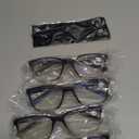 Reading Glasses for Men 4-Pack Stylish Computer Readers with Spring Hinges, Anti Glare/Eye Strain Filter UV Ray Blue Light Blocking Two-Tone Reader Eyeglasses,+1.5 Magnification Strength