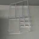 Jucoan 2 Pack Makeup Organizer Tray, Clear Acrylic 9-Compartment Vanity Skincare Cosmetics Organizer and Storage,12.5 X 7.5 X 3 Inch Cosmetic Display Case for Makeup Brush, Lipsticks