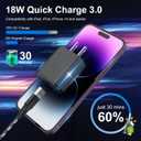 iPhone Charger Cord 20 FT [Apple MFi Certified] iPhone Charger Long Cable with QC 18W Wall Charger Plug, Braided iPhone Cord Fast Charging USB to Lightning Cable for iPhone 14/13/12/11, iPad