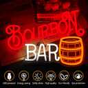 Bourbon Bar Neon Sign for Wall Decor Bourbon Whiskey Neon Led Sign Dimmable Neon Light Sign for Man Cave Garage Business Beer Bistro Light Up Sign for Home Bar Decor Speakeasy Party Gift for Dad