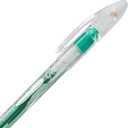 Pentel Sunburst Metallic Gel Pen, 0.8mm Tip Writes 0.4mm Line, Green/Transparent Barrel Green Ink, Box of 12 (K908-MD)
