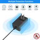 18V 1A Power Adapter Center Positive, AC 100-240V to DC 18Volt 1000mA Universal Power Supply Cord, fit for 18V Electronics (Not for Battery Charger), with 5 Tips.