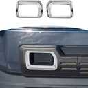 For Sierra Front Bumper Trailer Hook Trim Cover for GMC Sierra 2014-2015 Chrome Exterior Accessories 2pcs