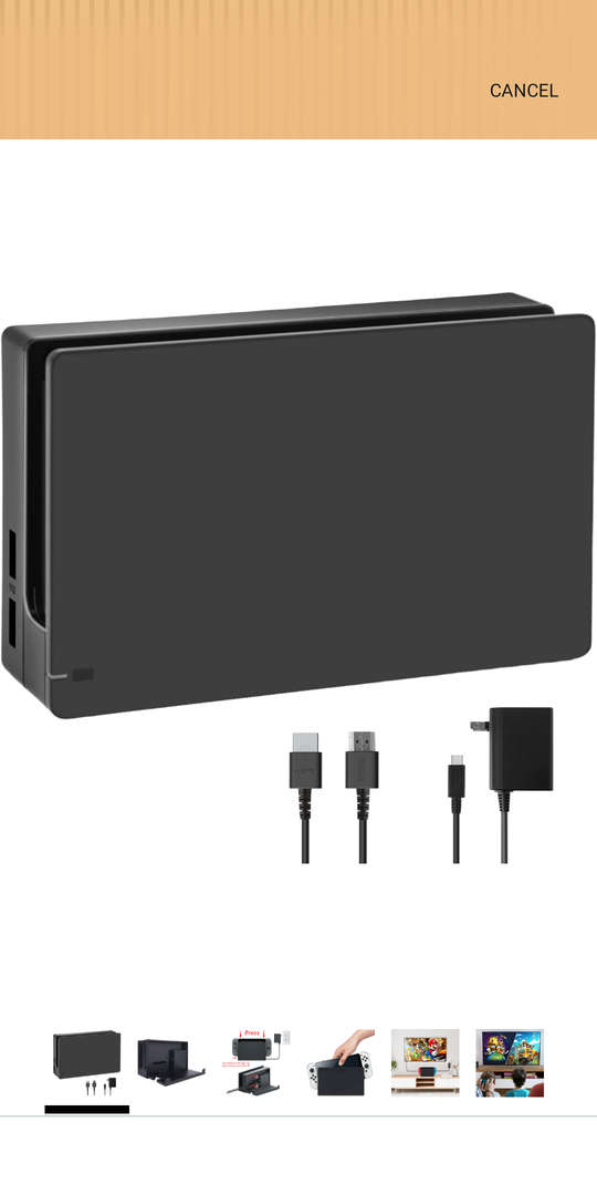 Dock Station for Nintendo Switch,3-1 Docking Station for TV with HDMI Cable and AC Adapter, Replacement Charging Dock Set for Switch Console