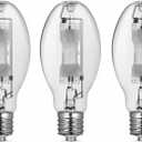 Bluex Bulbs (3 Pack MH175/U/MOG 175W Metal Halide Bulb Mogul Base (E39) - ED28 Clear M57 HID Lamp 14000 Lumens