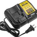 DCB112 Replacement Battery Charger for 20V Charger DCB101 DCB105 DCB115 DCB107,Compatible with 12V&20V/60V MAX Lithium-Ion Batteries DCB206 DCB204 DCB230 DCB240 DCB120 DCB126 DCB612 DCB609 DCB606 (Black)