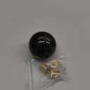 Real Carbon Fiber Shift Knob Gear Shifter Knobs with 3 Adapters Round Ball for Most Manual Car Universal Gear Shift Knob (Black)