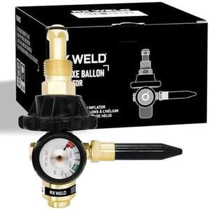 RX WELD Helium Latex Balloon Filler Air Flow Inflator Regulator 0-3000 PSI with Gauge for CGA580 Tank Valve
