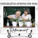 Retirement Gift for Woman Men, Retirement Picture Frame, Wooden Photo Frame, Christmas Birthday Gifts for Family Boss Leader Coworkers, Desk Shelf Decoration-Holds 4x6 Photos-A22 (White)