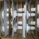 Jolux 12-Pack 5CCT Retrofit LED Recessed Lighting 6 Inch,Selectable 2700K/3000K/3500K/4000K/5000K,12W=60W,800Lumen,Dimmable Can Lights,Simple Installation Adjustable Retrofit Downlight,Bevel Trim