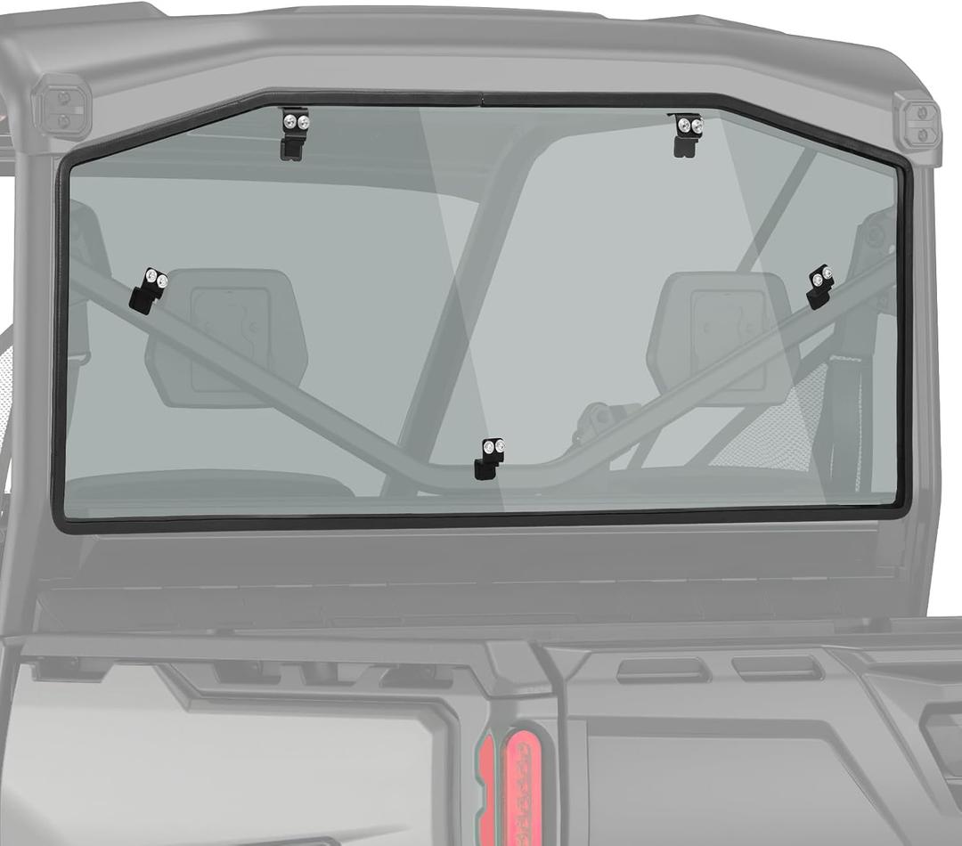 KEMIMOTO Dark Tinted Rear Windshield Compatible with Can-Am Defender & Defender Max HD5/HD8/HD9/HD10 2016-2026, Sun Protection&UV-Proof Rear Window, Polycarbonate Windscreen