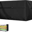 Kayak Rack Cover, Storage Cover for 2-4 Levels Kayaks Rack, Up to 12 ft Kayaks, Freestanding Stand Cover Outdoor, Waterproof Cover for Stand of Kayaks, Canoes, SUPs, Paddleboards & Surfboards
