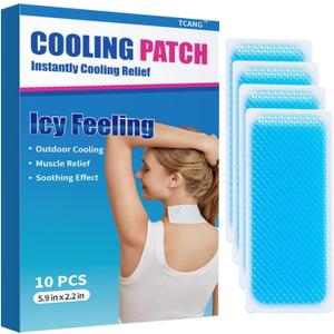 10 Pack Instant Cooling Ice Packs for Outdoor Activities Summer Heat Relief - Large Disposable Cooling Patches for Neck Body, Camping Hiking Sports, Instant Temperature Drop