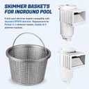 Aluminum Inground Pool Skimmer Basket for Pentair U-3 and Hayward SP1070 Skimmer Basket - 8 Inch Metal Pool Basket Replace SPX1070E 08650-0007 B-9 Filter Basket
