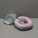 Sponge Core Dog Cone, Inflatable Dog Cone Collar Alternative, Dogs Donut Collar After Surgery, Soft Cone for Large Medium Small Dogs to Stop Licking, No Inflation Required, Clear View(Size 7, Pink) (Size 7(Neck: 18.0"- 20.0"))