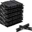 Juvale 100 Pack Wooden Clothespins for Hanging Laundry, Crafts, Photos (Black, 4 in Clothes Pins Wooden)