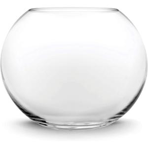 CYS EXCEL Glass Bubble Bowl (H-7.5" W-10", Approx. 2 Gal.) Multiple Size Choices Fish Bowl Vase Glass Round Bowl Terrarium Globe Flower Vase Centerpiece