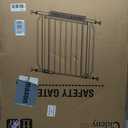 34" Tall Baby Gate No Drilling, Auto Close Dog Gate Indoor, White