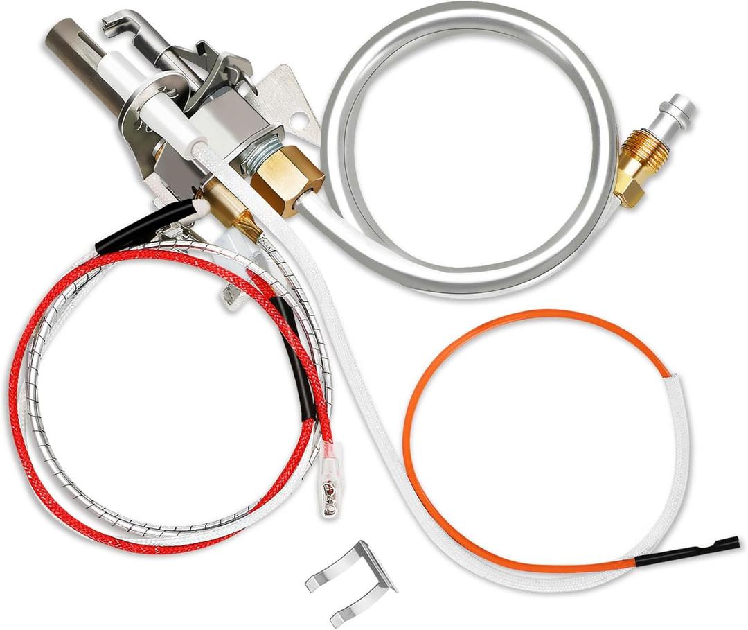 Upgrade 100112330 Water Heater Pilot Assembly, Replace 9007876 Thermopile for Water Heater, Compatible with 300 301 Series Whirlpool Water Heater Parts & A.O.Smith, American, State, Kenmore, Reliance