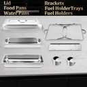5 Pack 8 QT Chafing Dish for Buffet, Stainless Steel Chafing Dish Buffet Sets, Stackable Design Food Warmers for Parties, Weddings, Home, Christmas Buffets