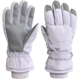 Bototack Winter Women Ski Gloves, Waterproof Touch Screen Snow Gloves, Warm Windproof Snowboard for Skiing Hiking Cycling (Purple)