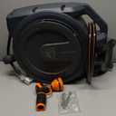 Giraffe Tools AW30 1/2MB Retractable Garden Hose Reel 1/2" x 100 ft PRO Metal Bracket, Heavy Duty, Any Length Lock Hose Reel, 100 ft, Dark Grey