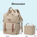 mommore Diaper Bag Backpack, Breast Pump Backpack for Spectra S1,S2 Medela Pumping Backpack for Working Moms with 15.6 inch Laptop Sleeve, Champagne
