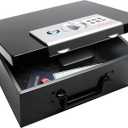 Honeywell Safes & Door Locks - Hideable Small Safe Box - Fire Resistant Document Safety Box for Home - Steel Security Digital Code Lock for Personal Items, Jewelry, Money Safe - 0.26-CU - Black - 6108