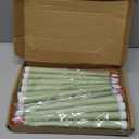 Macarrie 24 Packs Flameless Taper Candles Battery Operated Fake 11 Inch Long Candlelight LED Flameless Candlesticks Flickering Tapered for Spring Summer Wedding(Light Green)