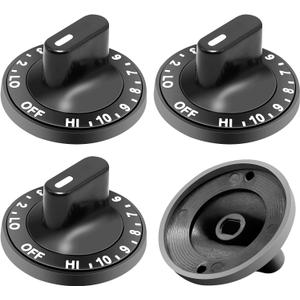 12200035 Range Surface Burner Knob Compatible with Whirlpool Kenmore Jenn Air 4 Pack