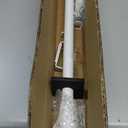 Kemmie 1" Classic Window Curtain Rod with Round Finials Simple Single Telescoping Drapery Rod, 18-36", Matted White