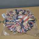 250th Anniversary Patriotic Star Wreath, 15.7'' Red White and Blue Wreath All-Weather Farmhouse Outdoor Holiday Decoration, Memorial Wreath for Front Door, 4th of July Garland for Home Wall Porch