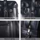 Mikikit Japanese School Bag for Women and Men - Waterproof Pu One-Shoulder Handbag Tote with Large Capacity - Uniform Shoulder Briefcase for Commuting and Laptop Carry