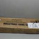 Outdoor Portable Volleyball Net System - Adjustable Height Poles with Soft Volleyball Ball, Pump, Hammer, Boundary Line, and Carry Bag for Backyard, Beach, Lawn, 32' X 3' With 1.5" Top