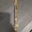 10 Pack Polished Gold Cabinet Pulls 5 Inch/128mm Hole Center Zinc Alloy Polished Brass Drawer Dresser Handles Shiny Gold Kitchen Cupboard Bathroom Furniture Hardware