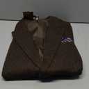 PJ PAUL JONES Men Tweed Blazer Wool Herringbone Sport Coat Jacket Vintage Blazers Suit Jackets (X-Large, Red Coffee Herringbone)