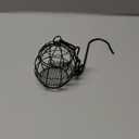 Bird Feeder, Suet Ball Feeders for Outside Hanging, Metal Hanging Bird Feeder with Hooks, Fat Ball Bird Feeder Suet Feeder for Wild Birds Outdoor Garden (Black,1 pcs)