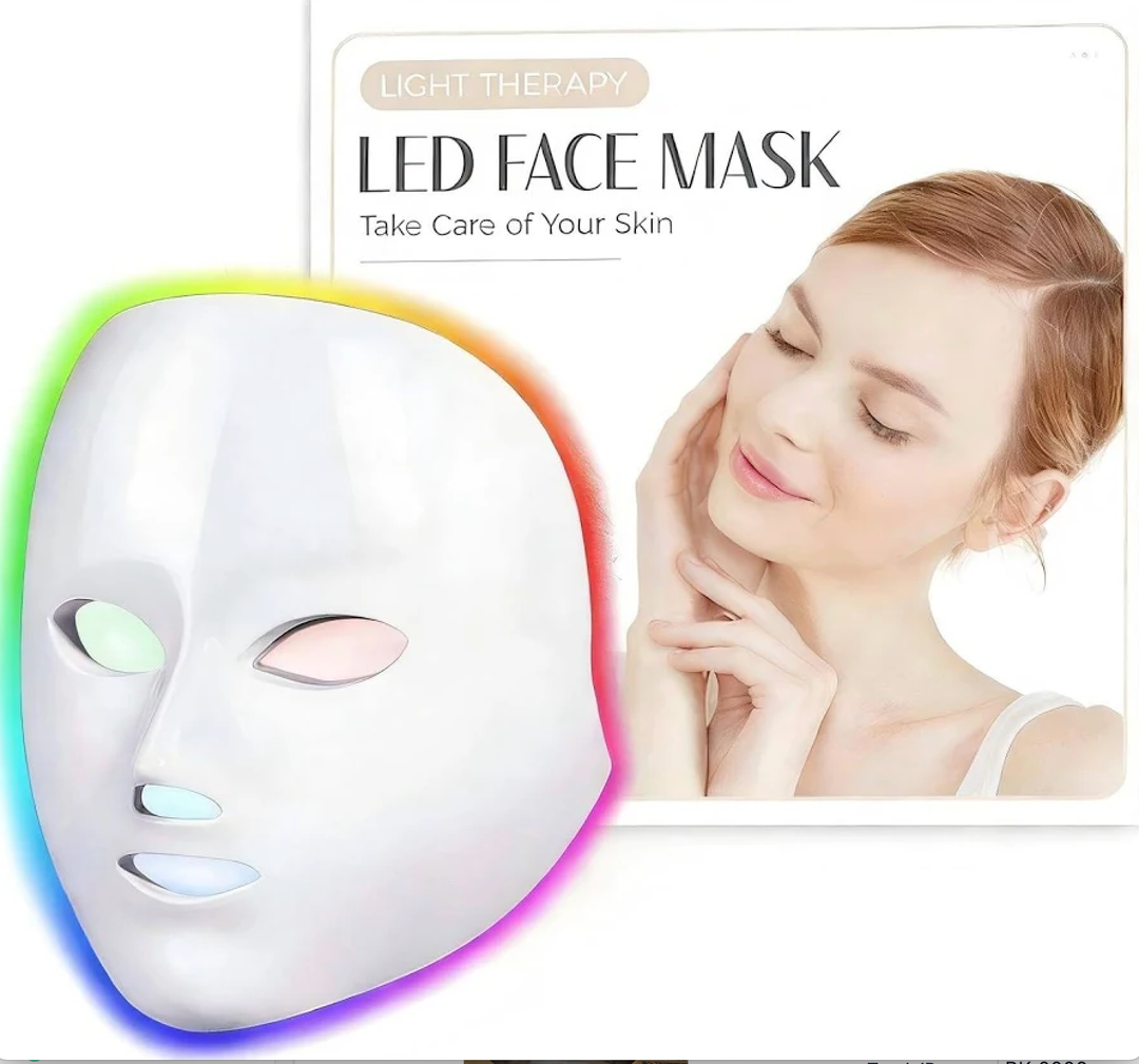 SDKWDH Red Light Mask for Face, 7 Modes Face Mask Light, 850nm Infrared & Red Light Masks, Light Skin Care At Home