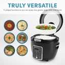 Aroma Professional Touch Glass Lid, Food Steamer, Slow Cooker, Multicooker with 11 Preset Functions, Steam Tray, Measuring Cup, Rice Spatula, 20 Cooked
