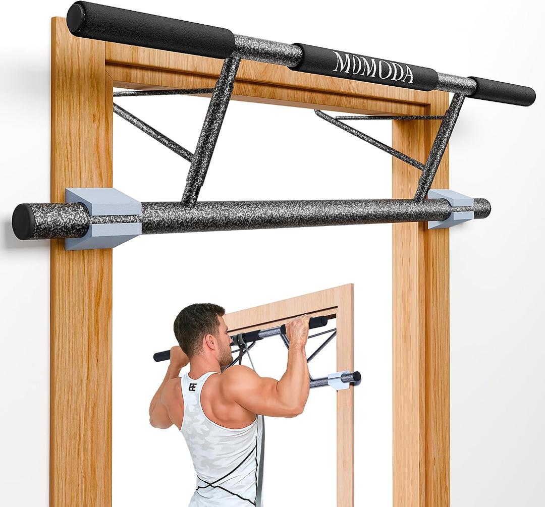 Pull Up Bar Doorway, No Screws Portable Chin-Up Bar Door Frame for Home Gym, Multi-grip Upper Body Exercise, Upgrade Folding Hooks for Almost All Doors