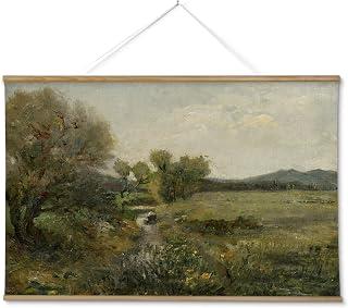 ARPEOTCY Extra Large Framed Wall Art, Creek Forest Landscape Print, 36x54In 
