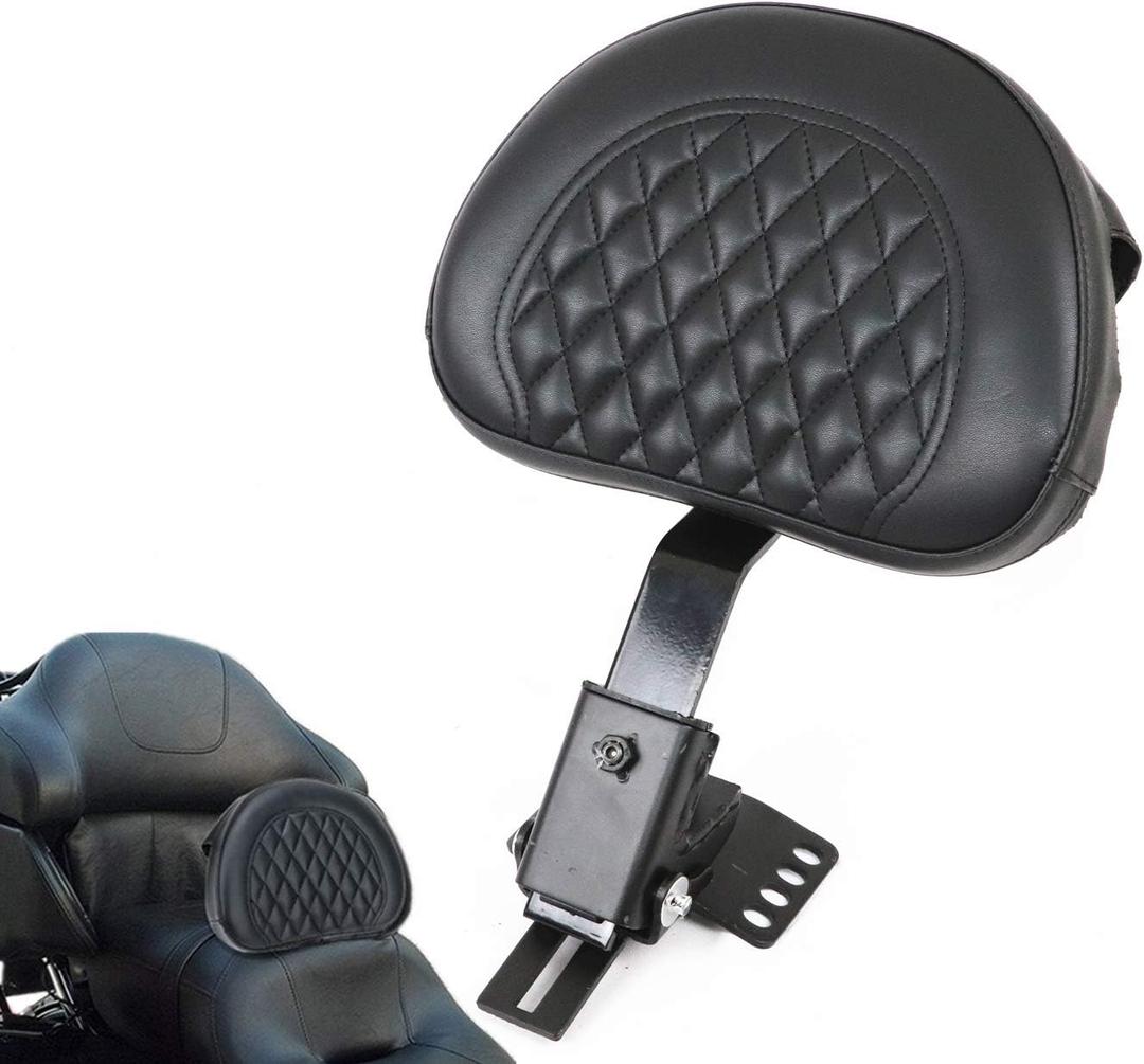 AUFER Adjustable Plug-in Driver Backrest Rider Backrest Compatible With For Harley Touring Models Road King FLHR Street Glide FLHX Road Glide FLTR Electra Glide FLHT 1997-2020 2021 2022 2023 2024