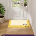 DEXI Thin Door Mat Indoor Entrance 36x56, Non Slip Entryway Mat, Beige