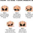 Sticky Bra Inserts,Reusable and Waterproof Double Sided Push Up Sticky Bra for Women Dresses Bikinis, Size: B