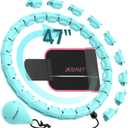 JKSHMYT Smart Weighted Fit Hoop Plus Size for Adults Weight Loss, Hula Circle-2 in 1 Infinity Fitness Hoop, 24 Links Detachable & Size Adjustable, with Waist Trainer for Women