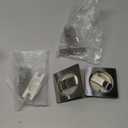 Pocket Door Lock Pocket Door Hardware Square with Red-Green Indicators for Privacy Sliding or Bifold Doors(Silver 2)