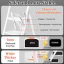 3 Step Ladder, DIAMONDFORGE Folding Step Stool with Wide Anti-Slip Pedal, Anti-Slip Feet and Handgrip, Sturdiest Steel Construction, Steel Ladder for Home, White