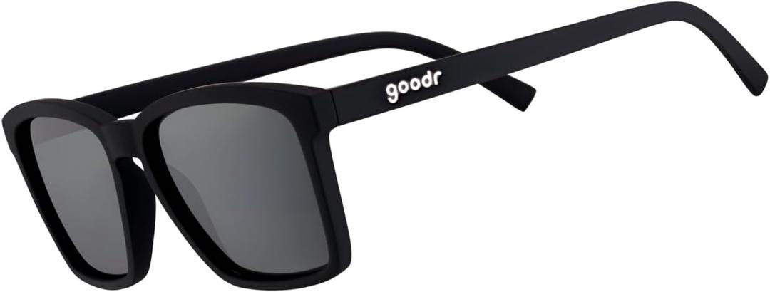 goodr Get On My Level Polarized Round Sunglasses for Men & Women, Small Sized (LFG), Black Solid Frames with Black Non-Reflective Lens, UV400 Protection, No Slip, No Bounce goodr Get On My Level Polarized Round Sunglasses for Men & Women, Small Sized (LFG), Black Solid Frames with Black Non-Reflective Lens, UV400 Protection, No Slip, No Bounce